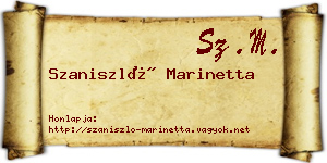 Szaniszló Marinetta névjegykártya